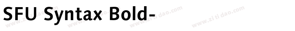 SFU Syntax Bold字体转换